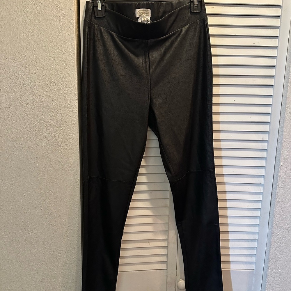 Black Faux Leather Leggings
